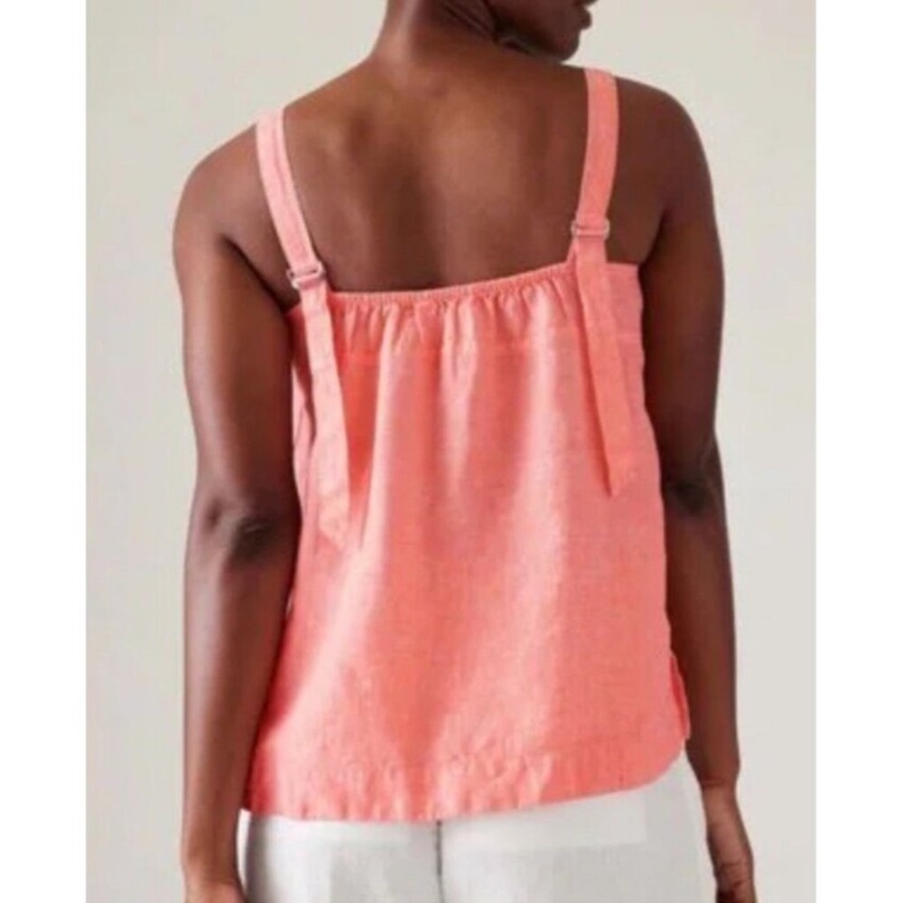 New Athleta Voyager 100% Linen Tank Sunset Glow XS, S, and M - Picture 2 of 7